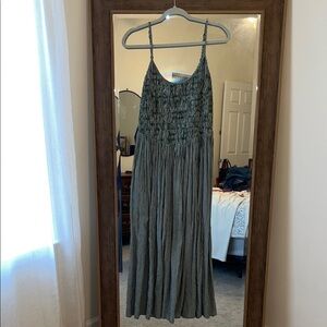 Gingham Aerie Maxi Dress in Green